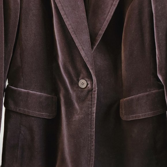 Brown Velvet Blazer - Picture 7 of 7